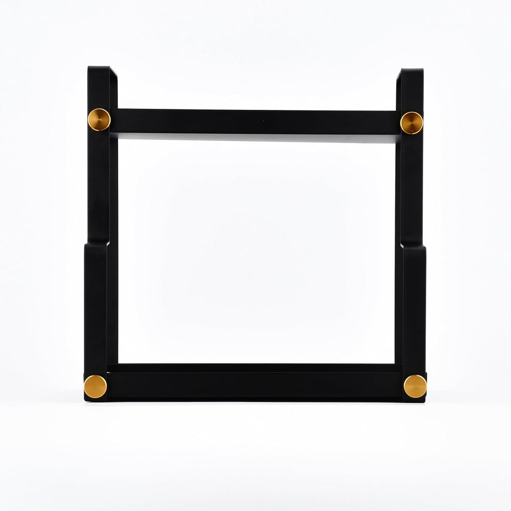 FFK 2 Tier Countertop Organizer, Cosmetic Organizer, Storage Shelf for Cabinet, Countertop, Pantry, Desktop, Ideal for Bathroom, Kitchen, Office (Black)