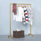 Industrial Pipe Clothing Rack 59in,Clothes Racks for Hanging Clothes,Heavy Duty Display Garment Rack