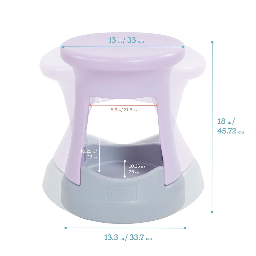 ECR4Kids Active Storage Wobble Stool, 18in Seat Height, Childrens Furniture, ...