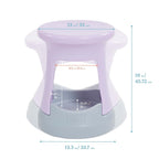 ECR4Kids Active Storage Wobble Stool, 18in Seat Height, Childrens Furniture, Light Purple/Light Grey