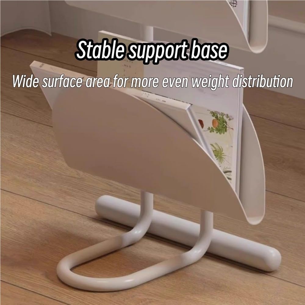 Creative Side Table, Metal Magazine Display Rack, Small Table with Storage, 3...