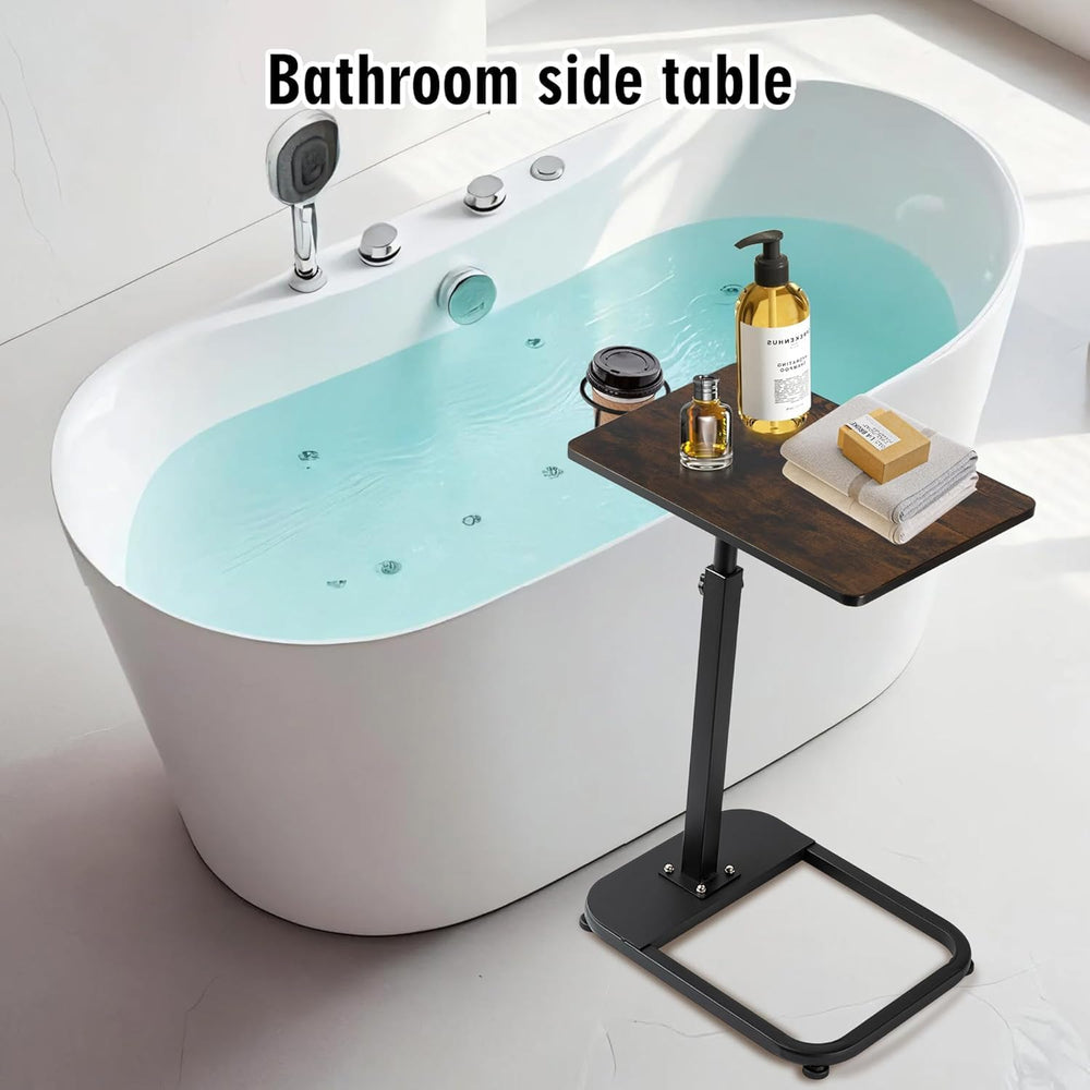 facka Adjustable C-Shaped TV Tray Table 18-32 Inch Height Couch Table | 15.8 ...