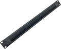 Jingchengmei 1U Disassembled Rack Mount Cable Management Panel with Brush for Cable Entry for 19-Inch Rack or Cabinet Black (BF01UAB2)