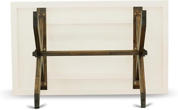 East West Furniture XT727 X-Style Modern Dining Table - a Rectangle Kitchen Table Top with Stylish Legs, 40x72 Inch, Multi-Color