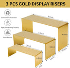 Bag Display Stand Set 3, Gold Purse Display ,Stainless Steel Heavy Duty Handbag Display Stand Shoe Rack For Wallets, Bags, Shoes, Perfume, Jewelry – Boutique & Retail Countertop Display