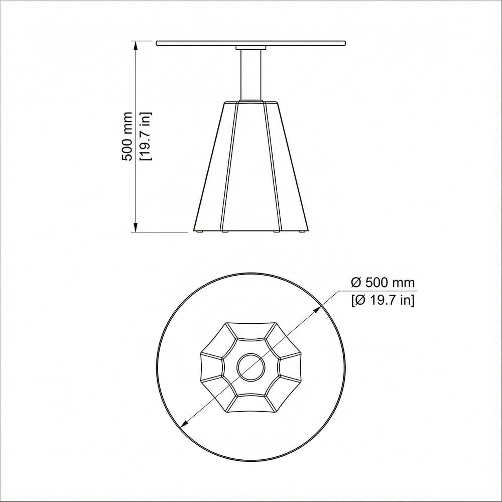 FT Global Round Glass Side Table, 19.7" Clear Tempered Glass Top with Ch...
