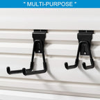 Slat Wall Hanging Hooks, Slatwall Accessories, Slatwall Hooks Assortment, Slat Wall Accessories, Heavy Duty Garage Slatwall Hooks and Hangers,16Pack(Black)