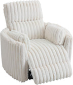 Jocisland Power Rocking Nursery Chair, Oversized Recliner Swivel Glider Chairs for Adults with 2 Pillows, USB & Type-C, Beige Corduroy
