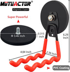 MUTUACTOR 2Packs Large Capability Heavy Duty Magnetic Hooks, Strong Magnet Hooks for Hanging Power Tools, Grill Utensils, Impact Drivers