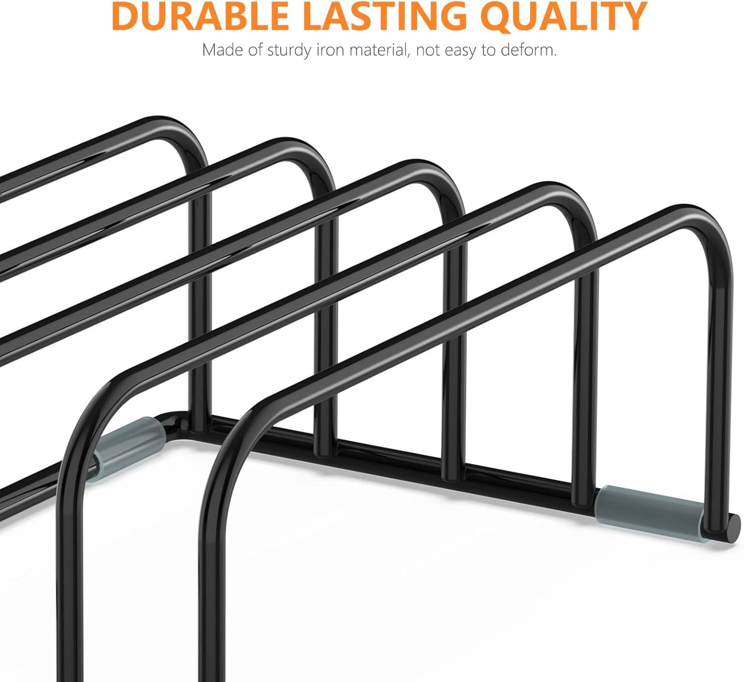 Cutting Board Storage Rack, Compact Cutting Board Organizer, Chopping Board Storage Stand Rack, Bakeware & Cookie Pan Sheets Organizer (1.0 Inch Width Slots)