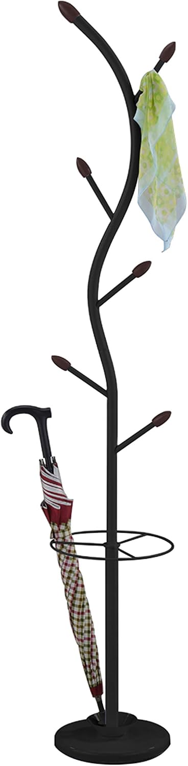 Kings Brand Furniture - Kubin Metal 6-Hook Coat & Hat Rack with Umbrella ...