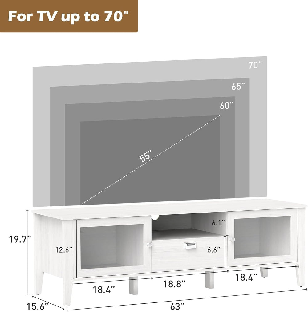 Bonzy Home TV Stand and Coffee Table Set of 2, Modern TV Console Coffee Table...