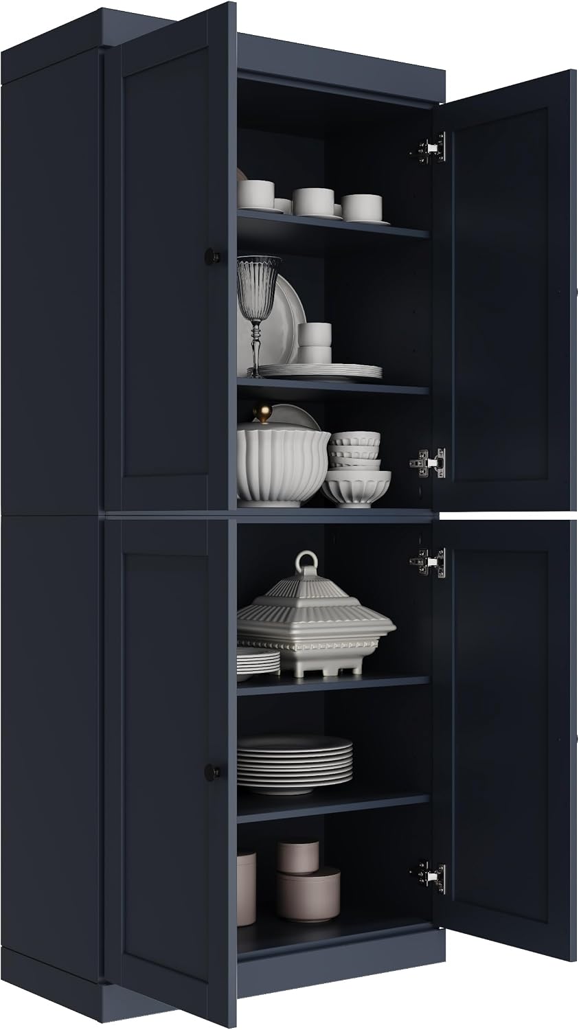 Palace Imports Solid Wood Kitchen Pantry Cabinet - 71.5" Tall x 32"...