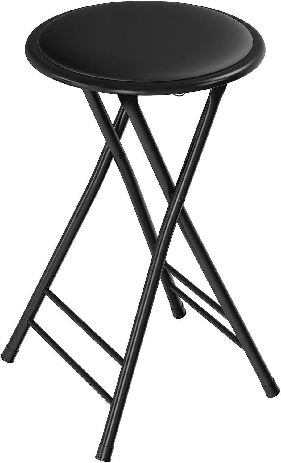 Folding Stool - Portable Backless 24-Inch Stool with 225lb Capacity, Single |...