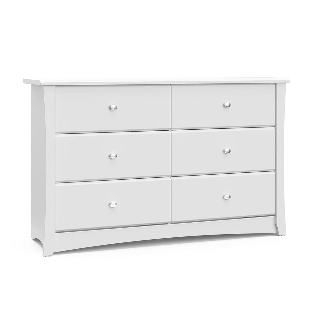 Storkcraft Crescent 6-Drawer Dresser, White