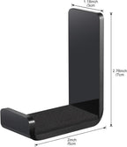 Weewooday 8 Pcs Headphone Hanger Headphone Holder Wall Hook Desk Bulk Adhesive Headset Wall Mount Stand General Purpose (Black)
