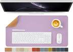 Cork Desk Mat - Dual-Sided Desk Pad for Office and Home - Desk Organization and Accessories - Ideal for Large Mouse Pad and Desk Mats on Top of Desks(Purple,27.6"x 13.8")
