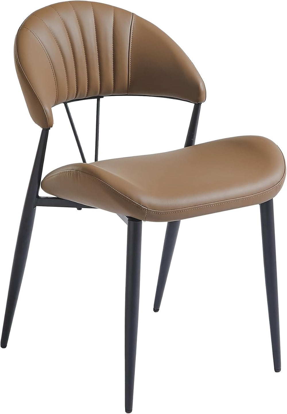 PU Leather Dining Chairs Set of 4, Mid Century Modern Dining Chairs with Stit...