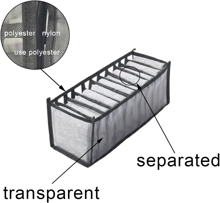 Bra Organizer for Drawer, 2 Pack Bras Storage Organizer with Compartments, Drawer Organizer for Bras (Black, 2PCS Bra)