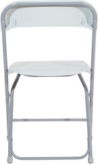 Office Star Resin 5-Piece Folding Square Table and Chair Set, Light Grey