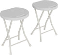 Folding Stool with Handle - Folding Chair, Folding Bar Stool with Non-Slip Feet, 600 lbs Capacity, Indoor and Outdoor Foldable Stool for Adults (13"×11.5"×18")