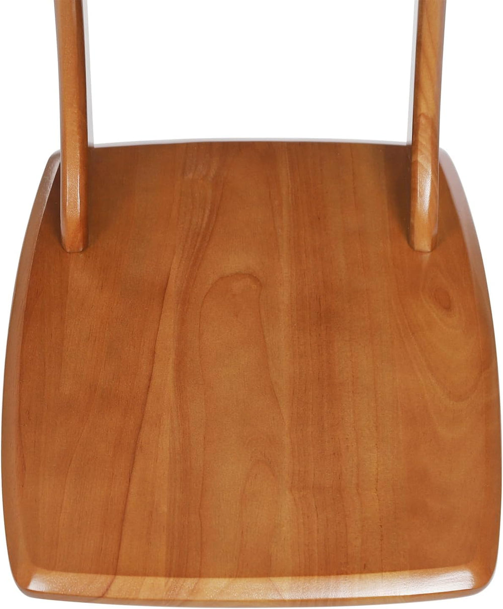 C Shaped Side Table for Couch, Solid Wood End Table with Rolling Wheels, Sofa...