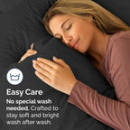 King Pillow Cases - 4 Pack - Super Soft Pillowcase Covers - Envelope Enclosure - Hotel Quality Pillow Protectors - Wrinkle Free, Fade, Shrink & Stain Resistant - Machine Washable - 20" x 40" (Black)
