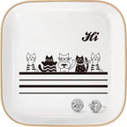 Cat Lover Jewelry Dish Tray Gifts for Women Sister Mom Friend Girls.Cat Ring Holder, Cute Ring Organizer for Birthdays Christmas (CAT)