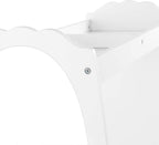 Guidecraft Dress Up Storage – White: Dramatic Play Costume Rack with Mirror and Tray for Toddlers - Kids Armoire, Dresser with Fabric Storage Bins