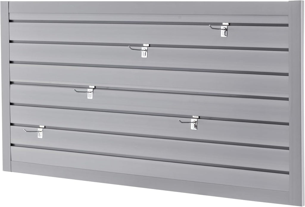 Slat Wall Paneling 4x2 FT, PVC SlatWall Panels Garage Organizer Storage System with Hooks & Accessories, Heavy Duty Wall Mounted Rack