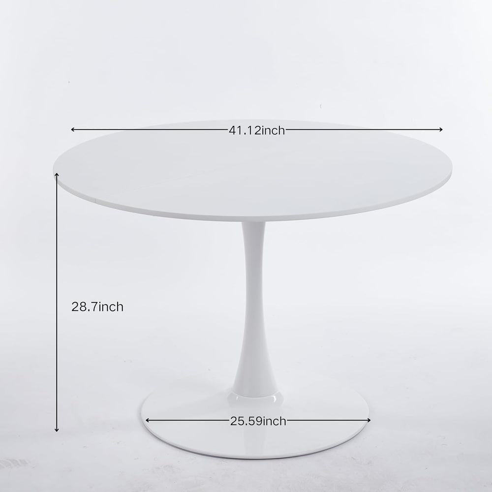 42.1" Round Dining Table Mid Century Modern Tulip Table Kitchen Dining T...