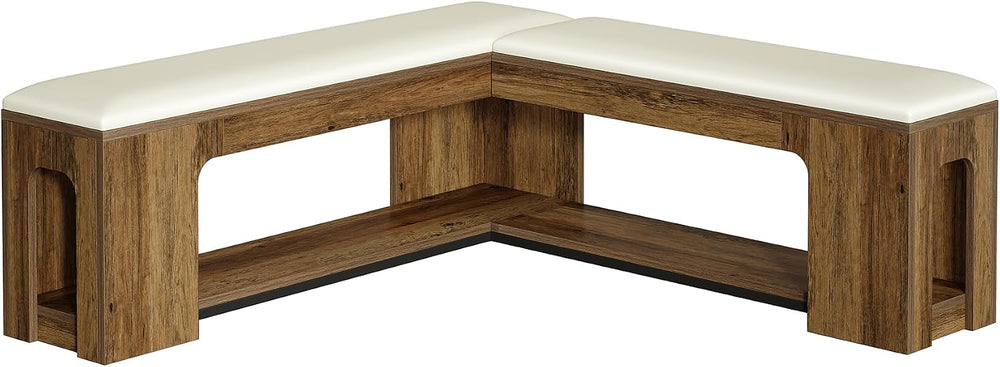 Tribesigns L Shaped Corner Bench, 47.24" Farmhouse Breakfast Nook Bench ...