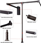 Pull Down Closet Rod for Hanging Clothes, Retractable Wardrobe Hanger for Cabinet Inside Width 21.6"~26", Aluminium alloy Tubing with Plastic Housing, 44 lb Weight Rating