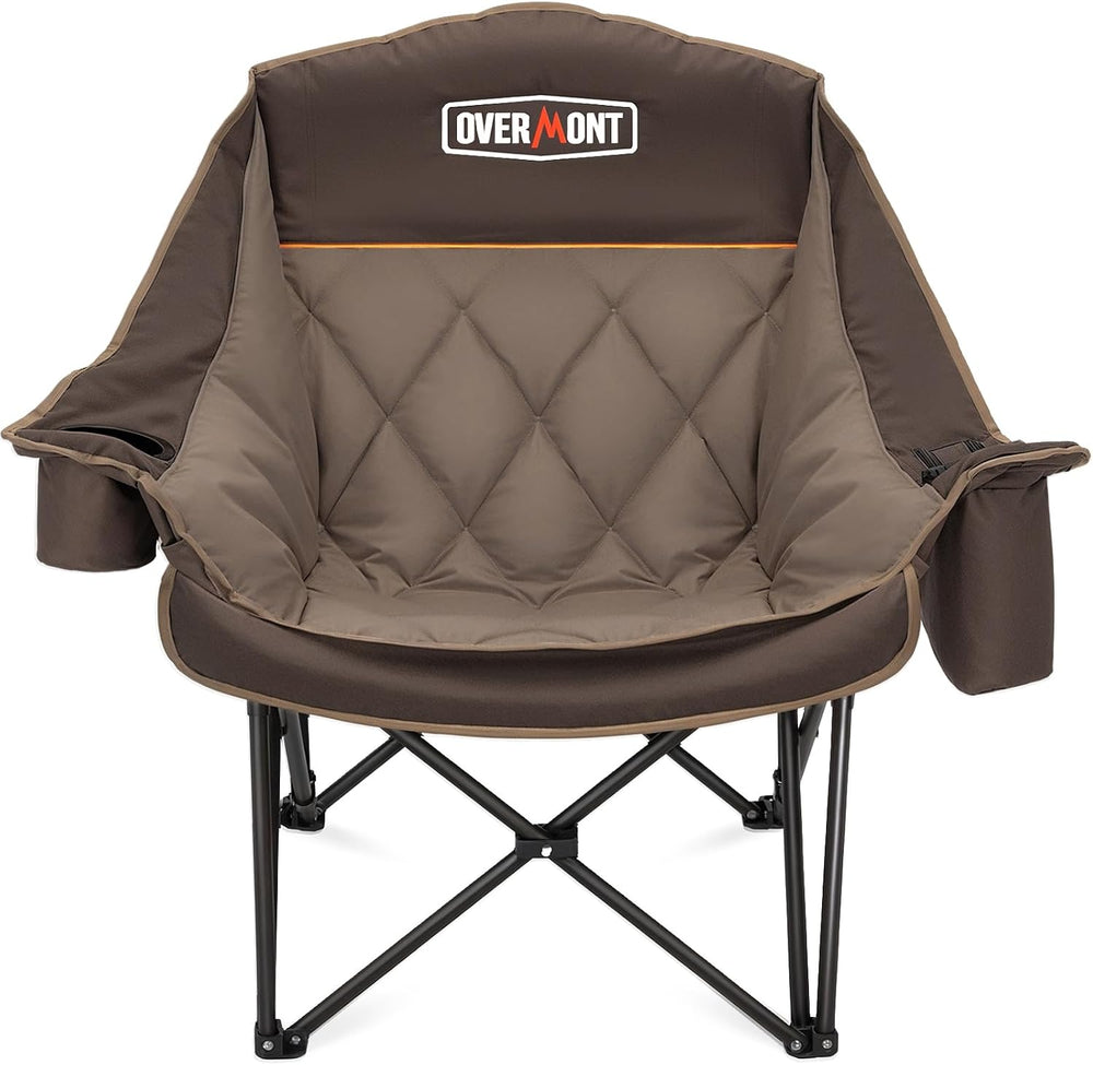Overmont Oversized XL Camping Chair for Adults - 500lbs Support Heavy-Duty Pa...