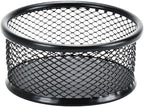 1Pc Black Metal Paper Clip Holder Mesh Paperclip Bowl Binder Clip Dispenser Desk Bobby Pin Container Organizer for Home Office Classroom School,Paper Clip Holders,Desk Supplies Holders and Dispensers