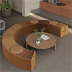 Foldable Kraft Paper Stool, Folding Paper Stool Sofa Chair, Relaxing Foot Stool, Honeycomb Structure Seating for 3-6 People, Foldable Foot Stool, 11.8" Height(Brown,6 Seater)