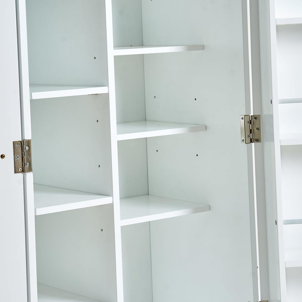 Pantry Cabinet with Storage,Freestanding Kitchen Hutch with Doors & Adjus...
