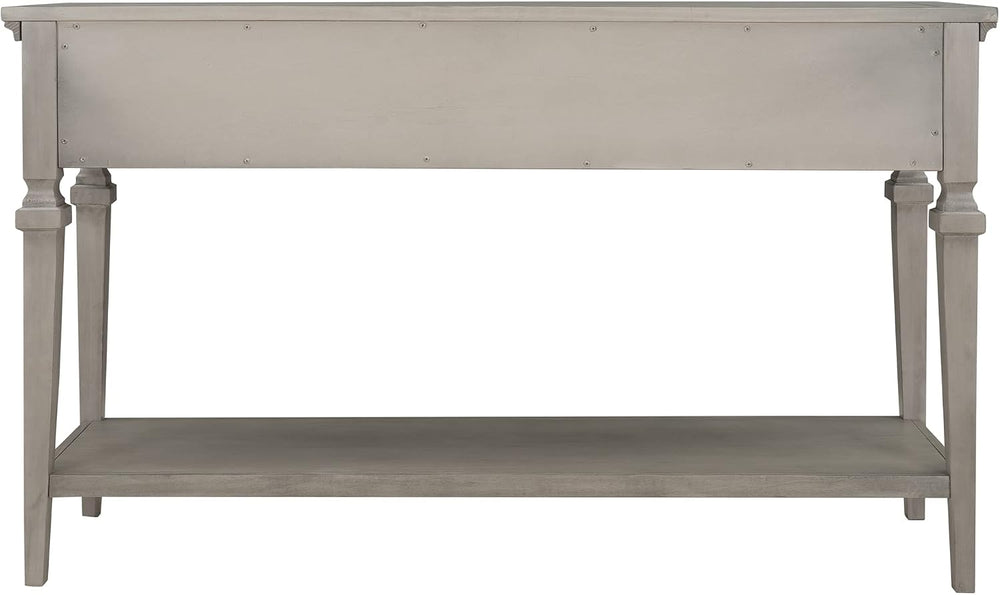Knocbel 50" Retro Style Console Table Solid Wood Frame Sofa Table with B...