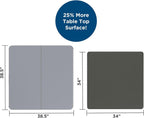 CoscoProducts COSCO XL 38.5" Half Card w/Handle Indoor & Outdoor, Portable, Wheelchair Accessible, Camping, Tailgating, & Crafting Folding Table, Gray, 1-Pack,Grey