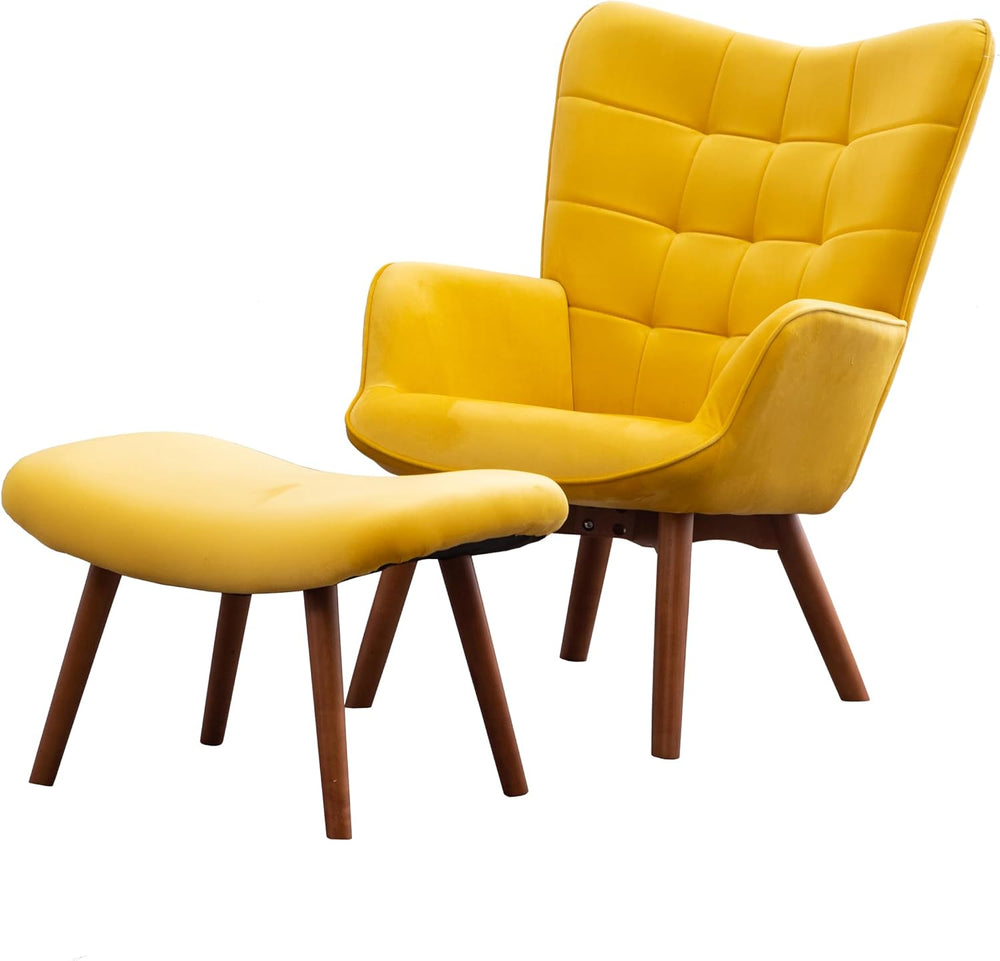 Roundhill Furniture Leiria Contemporary Silky Velvet Tufted Accent Chair with...