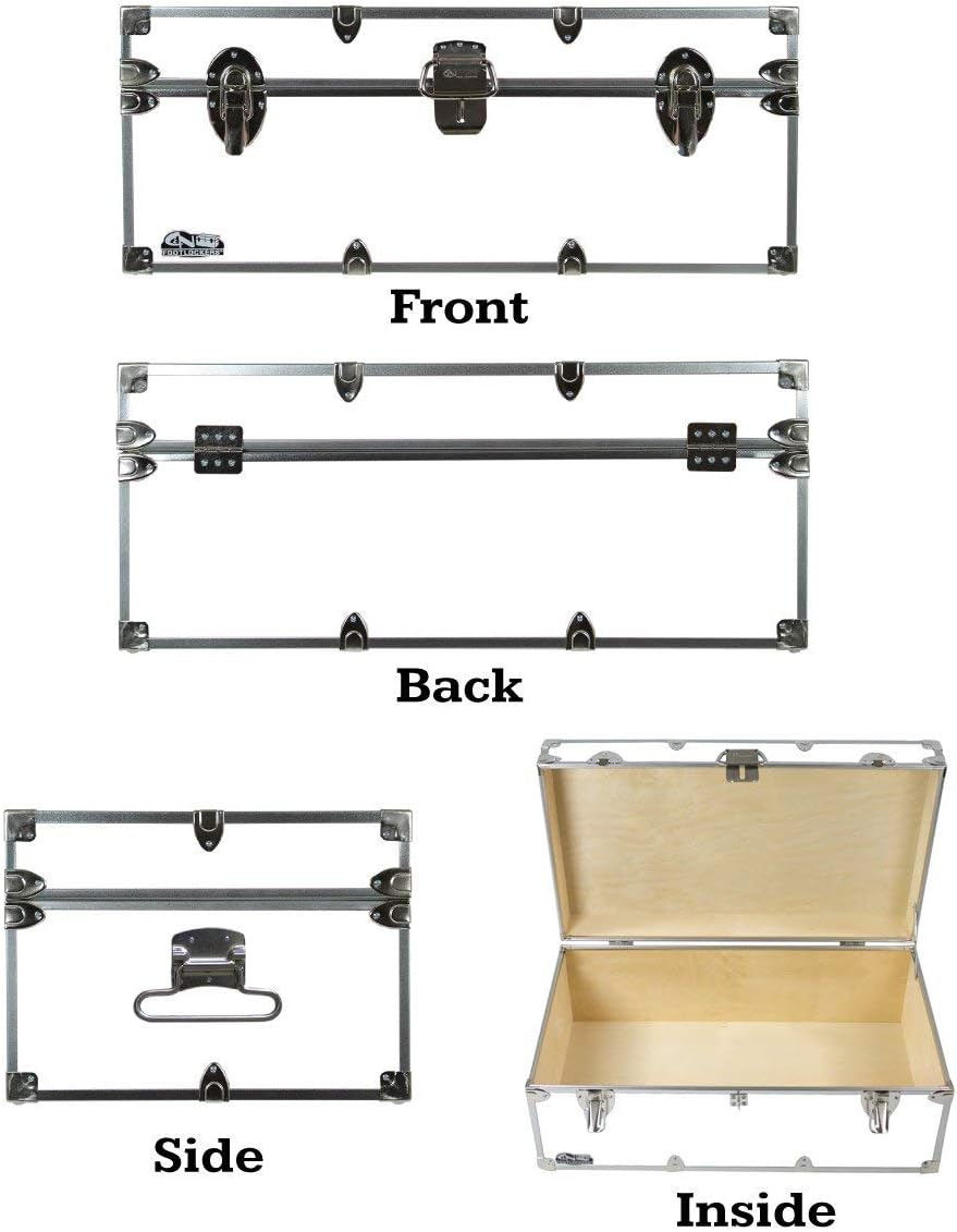 C&N Footlockers Designer Trunk - Fourth of July Americana Storage Trunk - 32x18x13.5 Inches (Stars & Stripes)