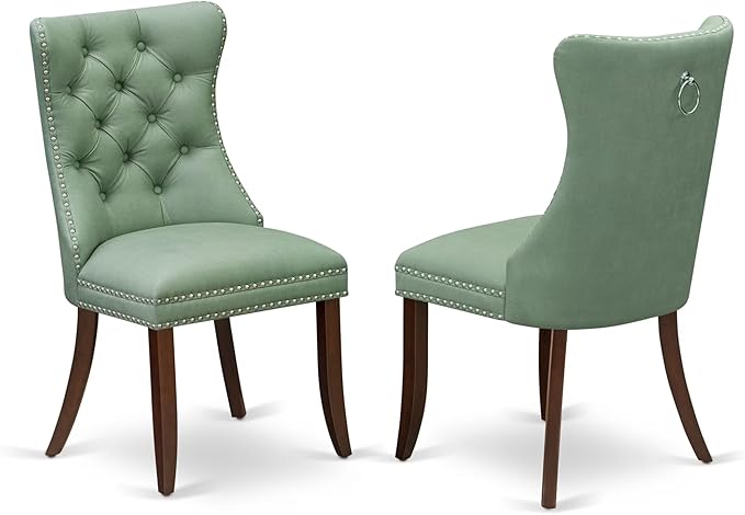 East West Furniture DODA5-MAH-22 5 Piece Kitchen Set Consists of a Rectangle Dining Table with Butterfly Leaf and 4 Polyester Fabric Upholstered Chairs, 42x78 Inch, Mahogany