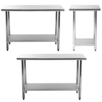 24inch x 60inch Stainless Steel Kitchen Work Table Food Prep Table NSF Commercial Worktable Adjustable Table Foot Duty Metal Table Scratch Resistent Antirust Restaurant Kitchen, 24 x 60 inch