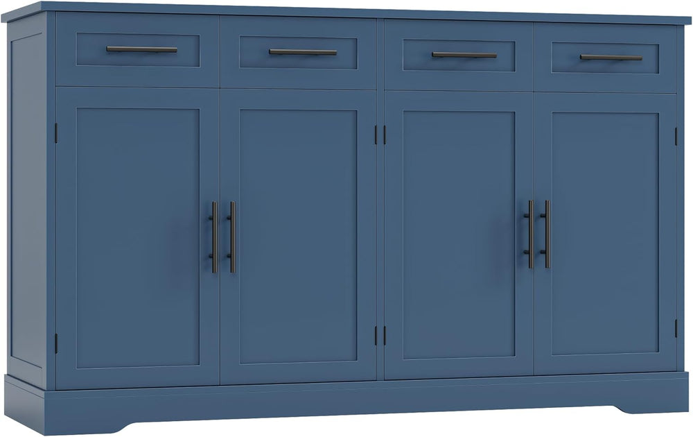 HOSTACK 60" Large Buffet Sideboard with Storage, 36" Tall Kitchen B...
