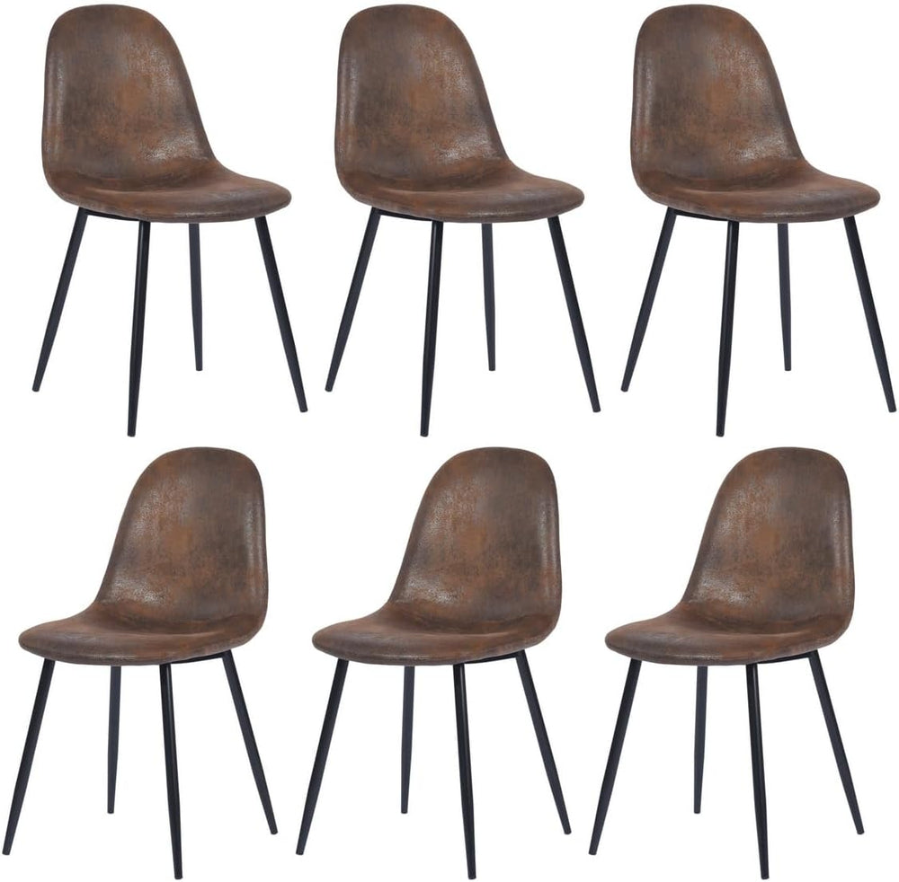 FurnitureR Modern Mid Century Leathaire Upholstered Kitchen Dining Chair, Arm...