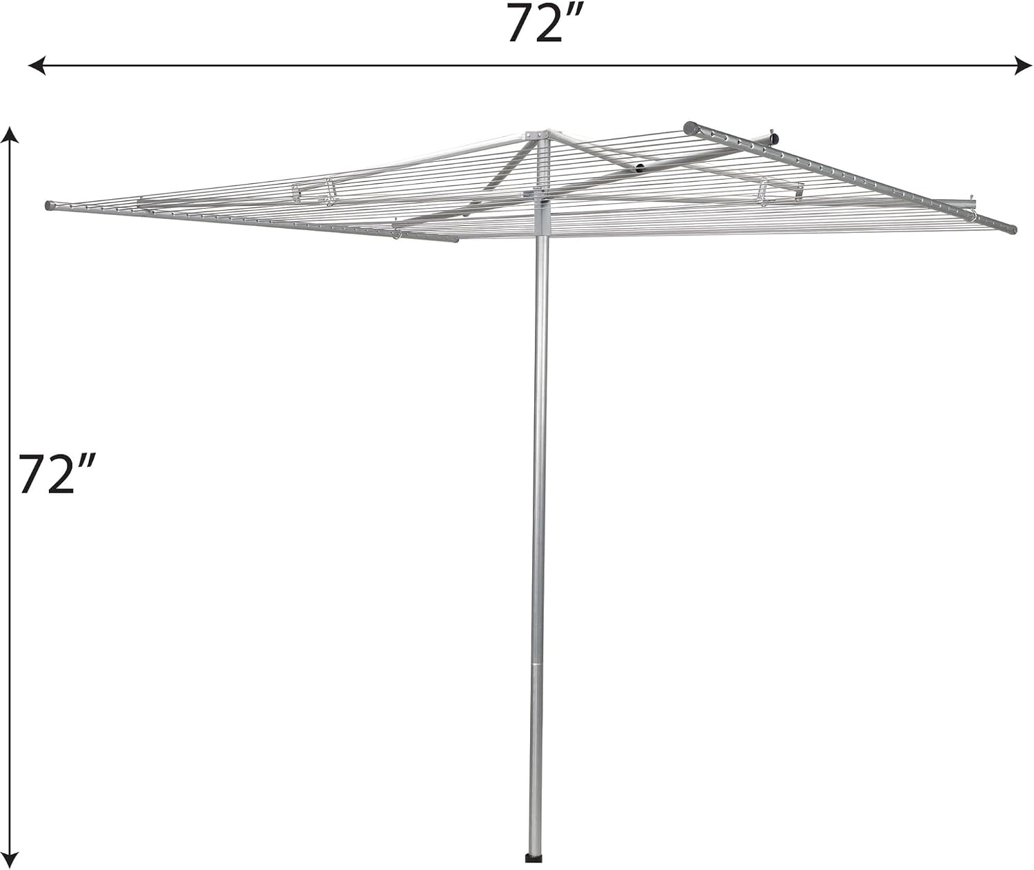 Household Essentials 17140-1 Rotary Outdoor Umbrella Drying Rack | Steel | 30-Lines with 182 ft. Clothesline
