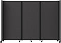 Versare Room Divider 360 Portable Wall Partition | Folding Panels | Large Freestanding Divider | Locking Wheels | Temporary Room Separator