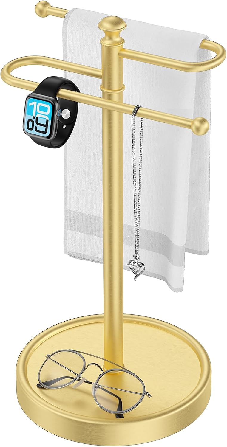 Hand Towel Holder, 304 Stainless Steel Heavy Duty S Shape Hand Towel Stand Fr...