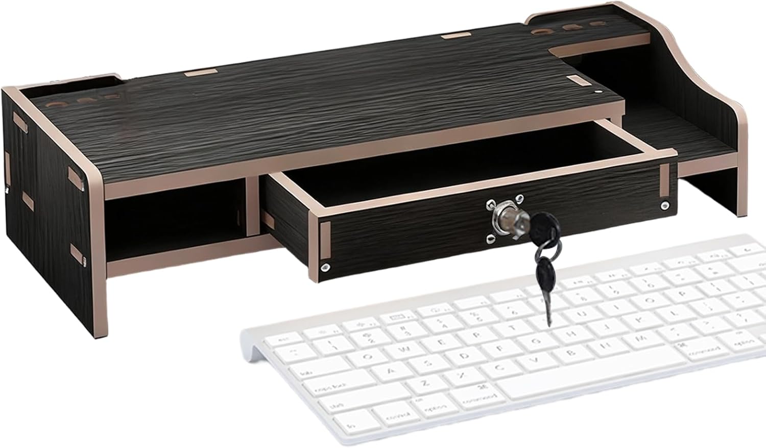 Monitor Riser - Wooden Desktop Organizer Shelf - Desktop Organizer With Drawer - for Laptop Printer PC TV Screen Pen Home Dorm Hotel Restaurant Apartment