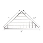SSWBasics Triangle Black Wire Grid Shelf -- Set of 2
